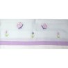 Pack Sabanas lila para cunas Corral 100x70 Pellitos