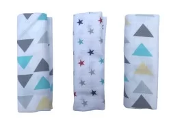 Pack 3 pañal Gasa Unisex 100% Algodón