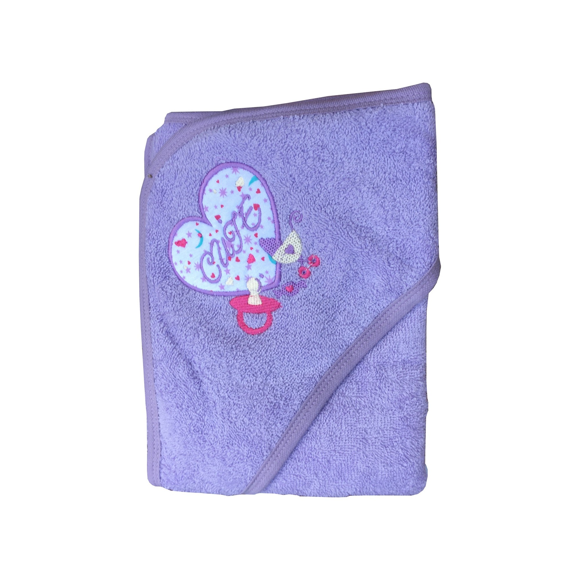 Toalla con Capucha 80x80 100% algodón Corazon
