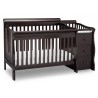 Cuna de madera con mudador Princeton 4 en 1 chocolate
