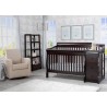 Cuna de madera con mudador Princeton 4 en 1 chocolate