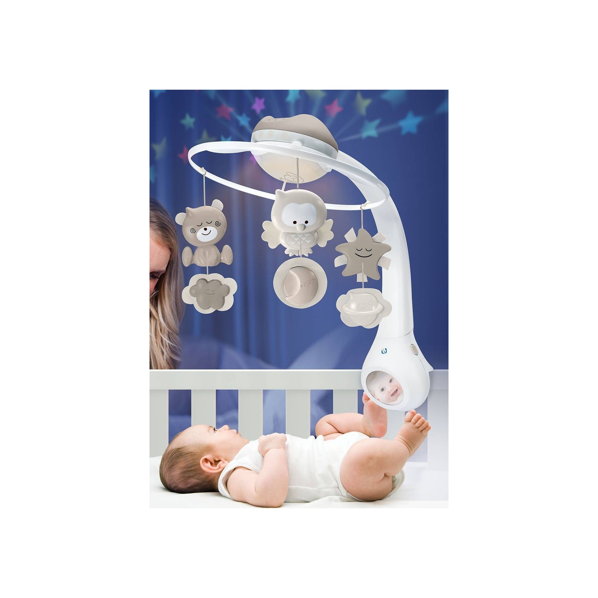 Movil Proyector 3 en 1 Infantino Beige