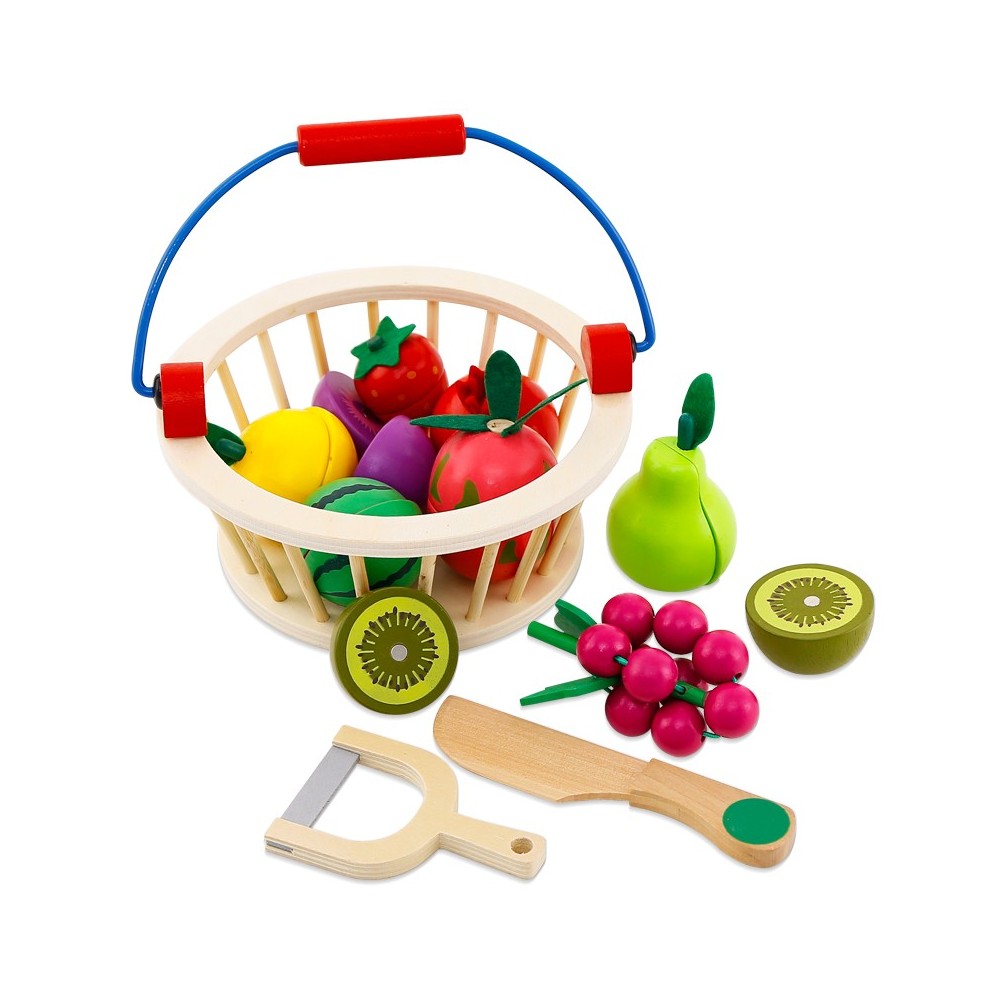 Canasto de frutas y verduras 12 piezas.