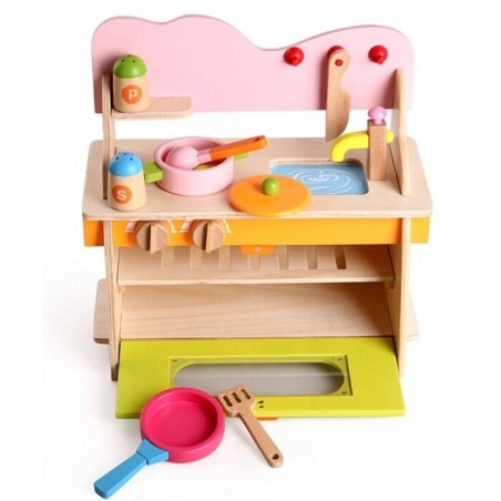 Mini Cocina de madera armable Mini Cocina de madera armable