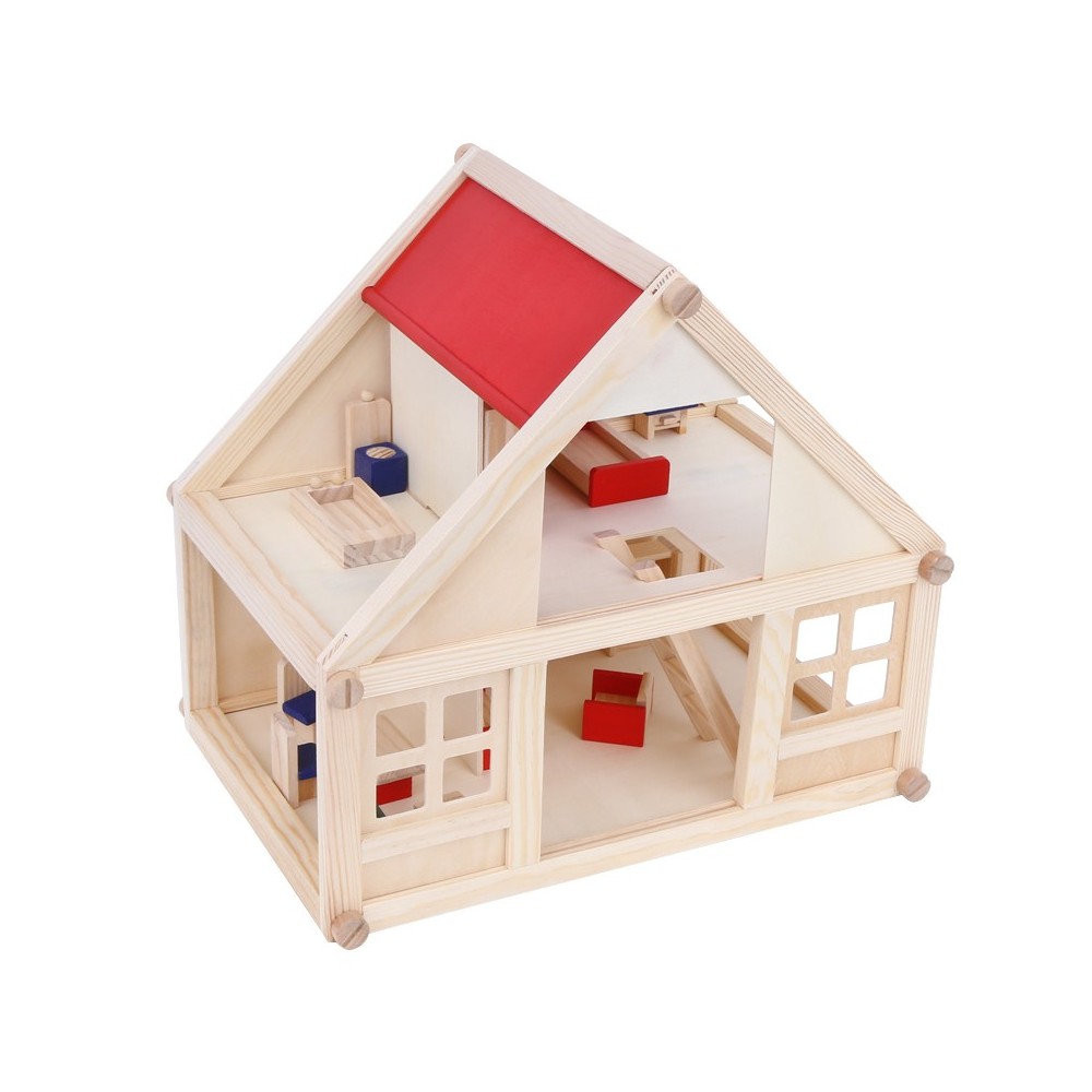 Casita madera familia completa y amoblada