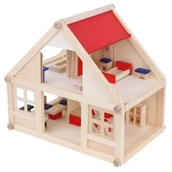 Casita madera familia completa y amoblada