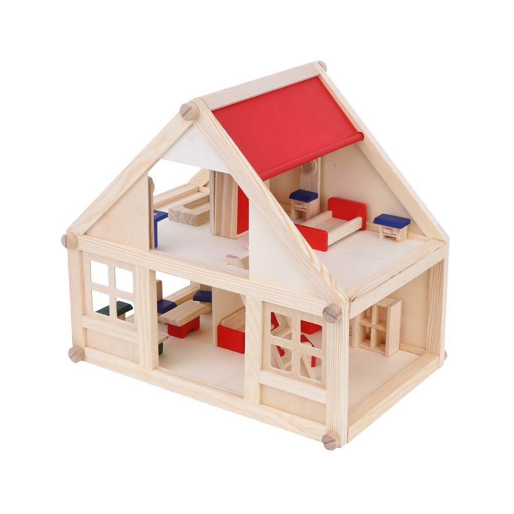 Casita madera familia completa y amoblada