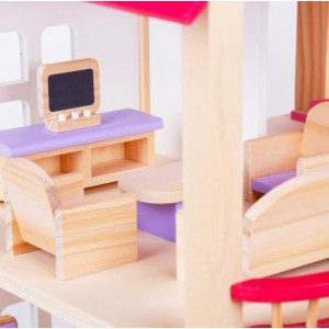 Casita de juegos Niñas y Niños Con familia y muebles