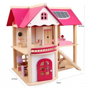 Casita de juegos Niñas y Niños Con familia y muebles
