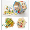 Caja motricidad multifuncional hexagonal