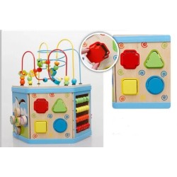 Caja motricidad multifuncional hexagonal