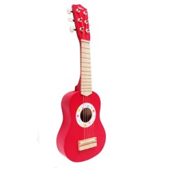 Guitarra acustica roja Unisex para niños