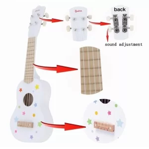 Ukelele blanco Unisex para niños