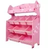 Organizador De juguetes rosado 9 cajas con revistero Onshine Organizador De juguetes rosado 9 cajas con revistero Onshine
