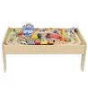 Mesa Educativa Con pista de trenes de madera
