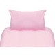 Sabanas rosa suave 100% algodón 200 hilos para cunas y camas de transicion