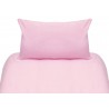 Sabanas rosa suave 100% algodón 200 hilos para  cunas y camas de transicion