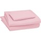 Sabanas rosa suave 100% algodón 200 hilos para cunas y camas de transicion