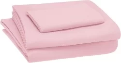 Sabanas rosa suave 100% algodón 200 hilos para  cunas y camas de transicion