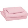 Sabanas rosa suave 100% algodón 200 hilos para  cunas y camas de transicion