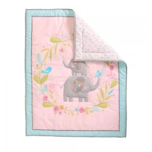 Set ropa de cuna elefanta 4 piezas telas algodón - Primavera Verano