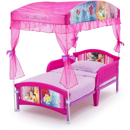 Cama de transición Princesas con Toldo Cama de transición Princesas con Toldo