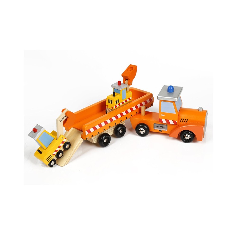 Camion constructor  con remolque.