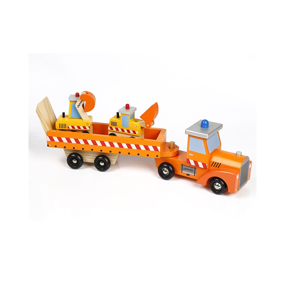 Camion constructor  con remolque.