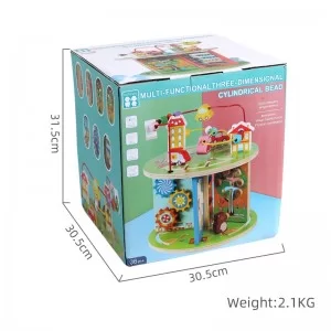 Caja motricidad multifuncional de 3 lados cilindrica