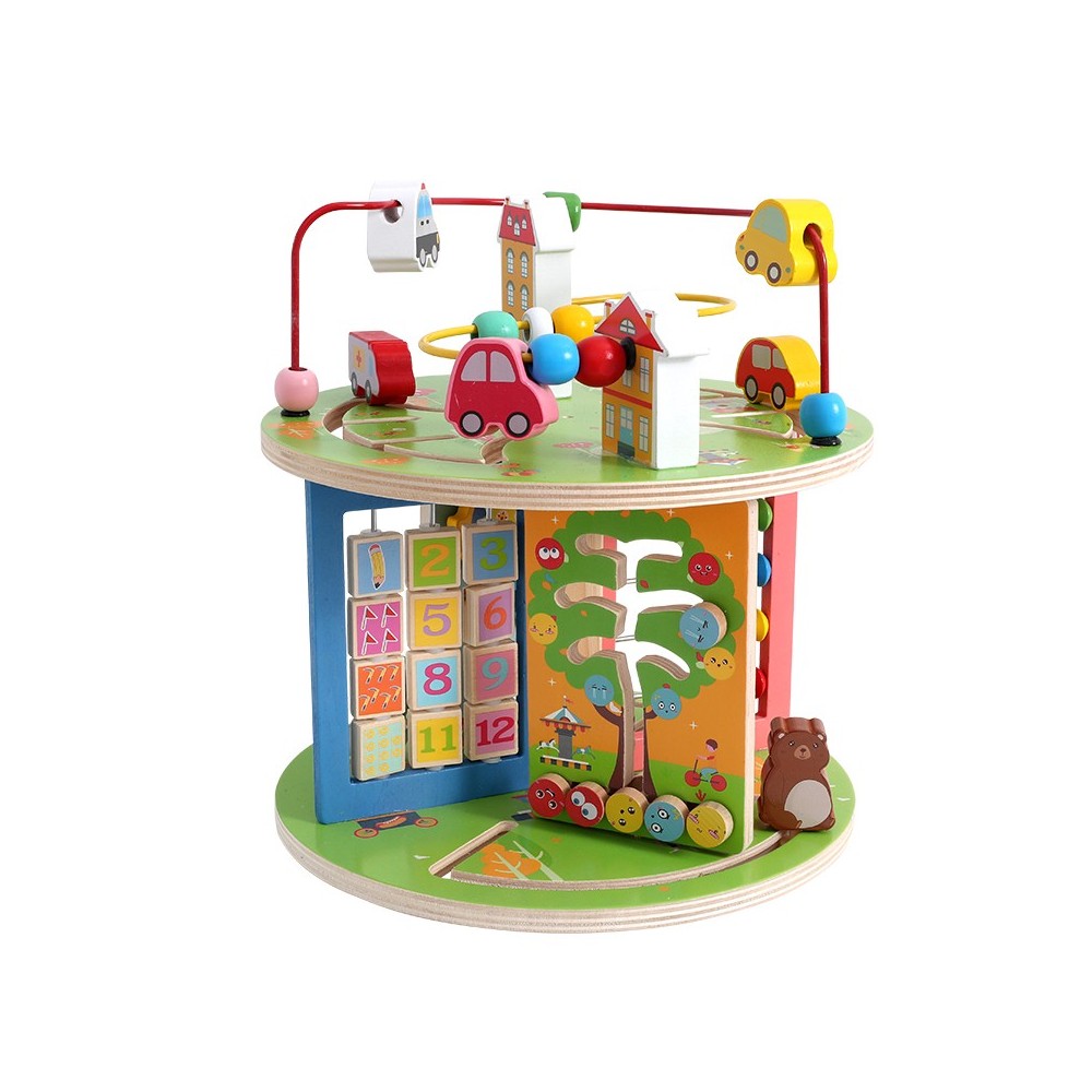 Caja motricidad multifuncional de 3 lados cilindrica