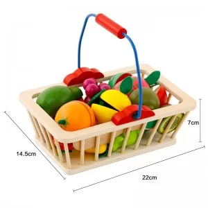 Canasto de frutas magnéticas 16 piezas.