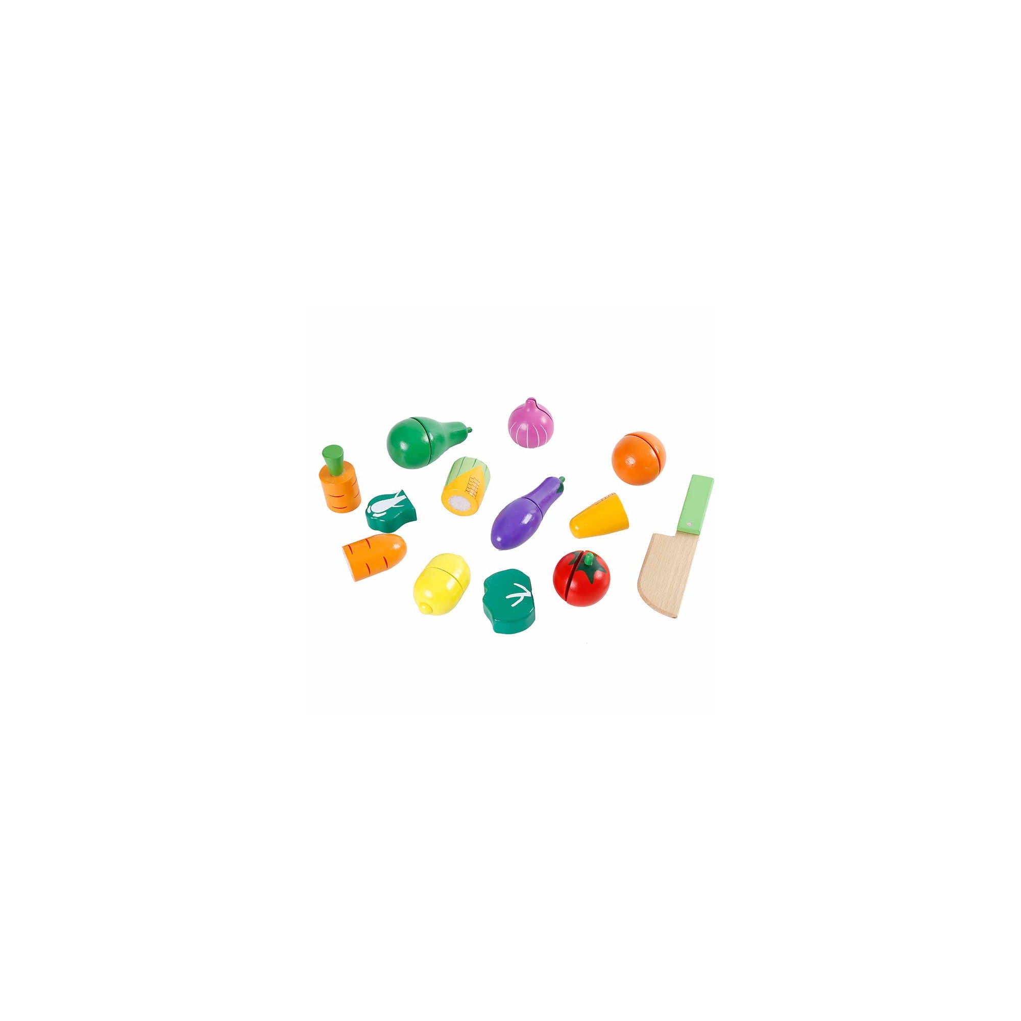 Frutas y verduras de madera