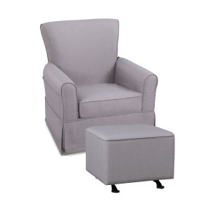 Sillon de lactancia mecedor y giratorio con otoman.