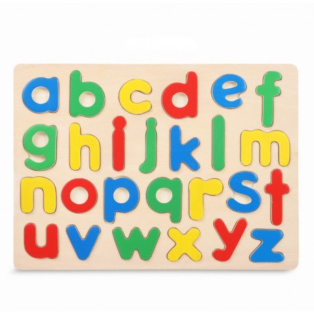 Alfabeto Cognitivo multicolor de madera