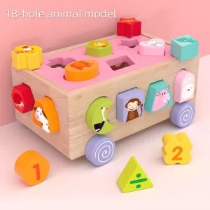 Camioncito Didactico multicolor con 17 figuras