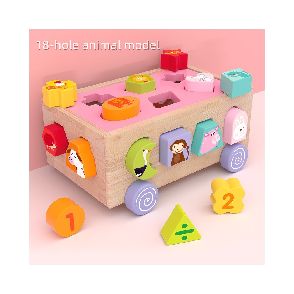 Camioncito Didactico multicolor con 17 figuras