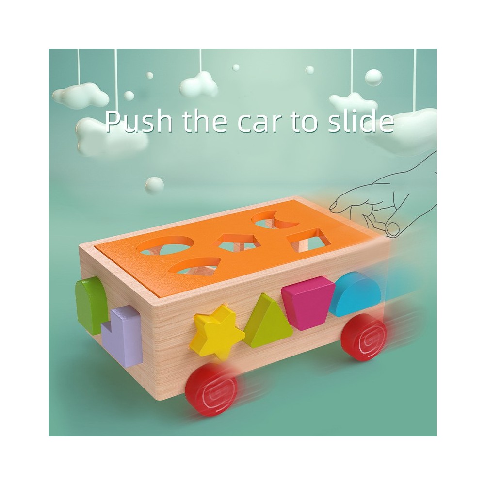Camioncito Didactico multicolor con 17 figuras