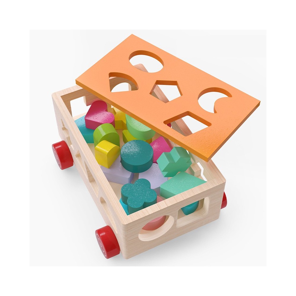 Camioncito Didactico multicolor con 17 figuras