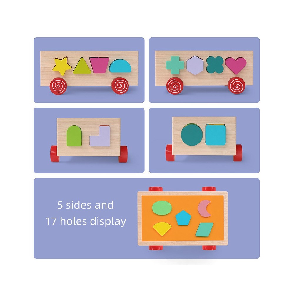 Camioncito Didactico multicolor con 17 figuras