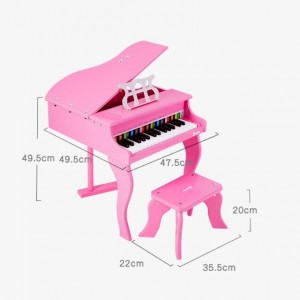 Mini piano de Cola para niños Rosado