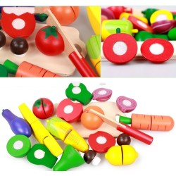 Frutas y verduras de madera