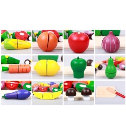 Frutas y verduras de madera