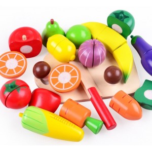 Frutas y verduras de madera