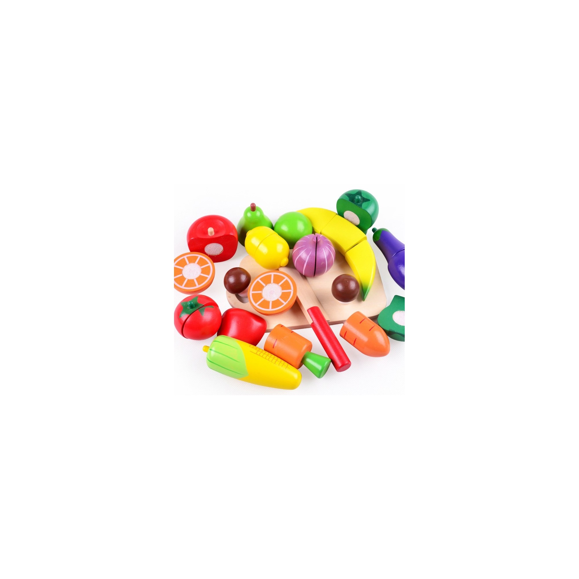 Frutas y verduras de madera