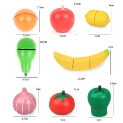 Frutas y verduras de madera