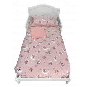 Set ropa para cama de transición Buho 100% algodon de 4 piezas Pellitos