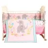 Set ropa de cuna elefanta 4 piezas telas algodón - Primavera Verano Set ropa de cuna elefanta 4 piezas telas algodón - Primavera Verano