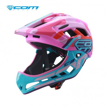 Casco Integral Ninas ComSports Camo Pink